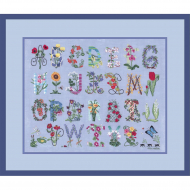 189502_Набор для вышивания "Ab?c?daire Fleurs" (Летний семплер), 43 х 33 см