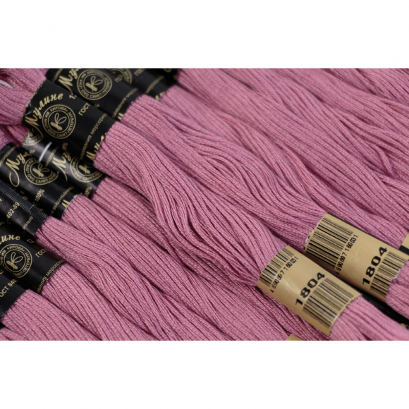 Нитки мулине цв.1804 сиреневый 12х10м С-Пб