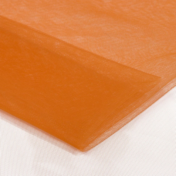 Еврофатин мягкий матовый Hayal Tulle арт.HT.S шир.300см, 100% полиэстер цв.16 уп.5м - оранжевый