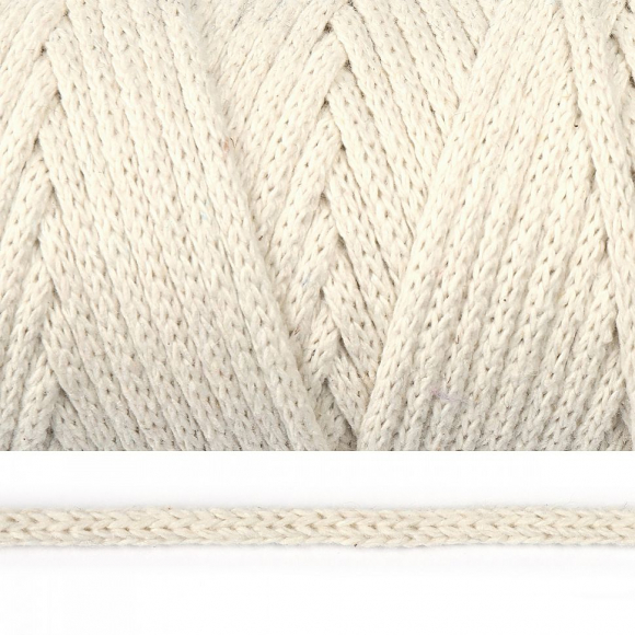 Шнур круглый х/б 04мм цв.2112 неокр. хлопок уп.100м