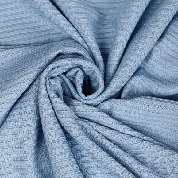 Ткань трикотаж лапша 320 г/м? 62% пэ, 30% вискоза, 8% спандекс шир.160 см арт.С.1855.08 цв.голубой рул.30м Ткань трикотаж лапша 320 г/м? 62% пэ, 30% вискоза, 8% спандекс шир.160 см арт.С.1855.08 цв.голубой рул.30м