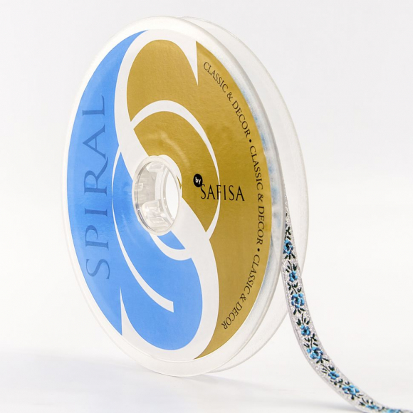 Лента жаккардовая с люрексом SAFISA, 10 мм, 15 м, цвет 06