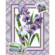 169336_Картина стразами "Букет ирисов"