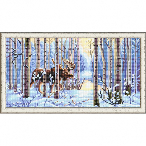 Рисунок на ткани (Бисер) КОНЁК арт. 9924 Лось 25х45 см Рисунок на ткани (Бисер) КОНЁК арт. 9924 Лось 25х45 см