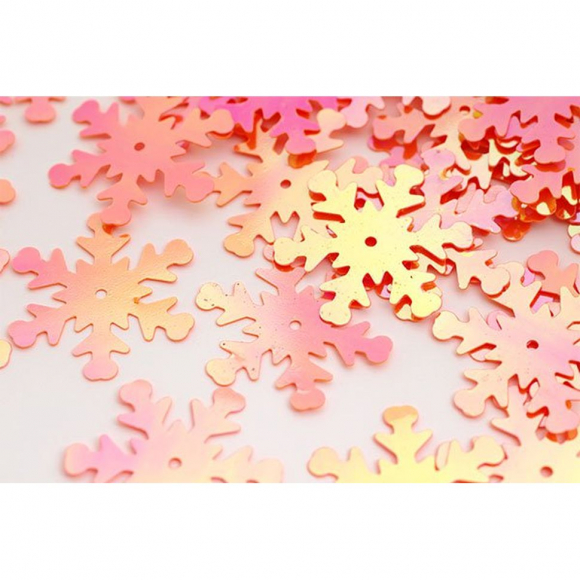 Пайетки россыпью арт.TBY-FLK526 25мм цв.327 оранжевый уп.50г