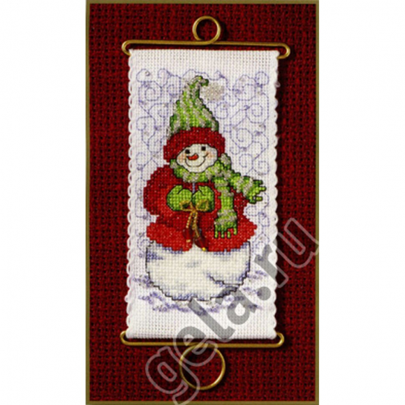 37925_Набор для вышивания бисером "Снеговик"