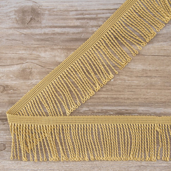 Бахрома витая, 60 мм, цвет бежевый
