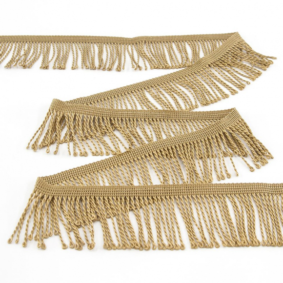 Бахрома витая, 60 мм, цвет бежевый