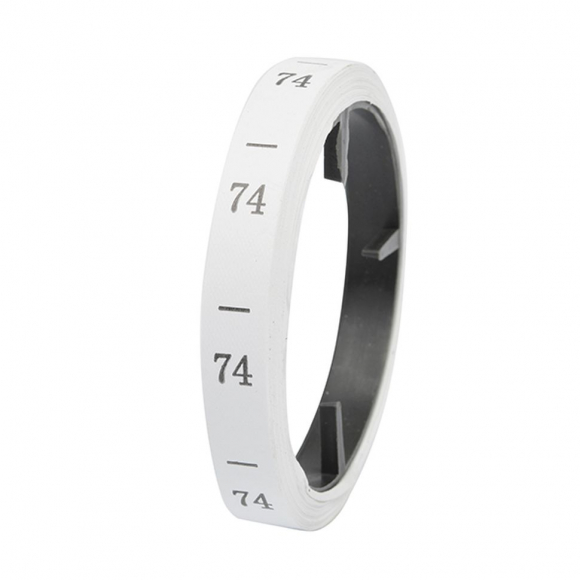 Размерники полиэстер 74 белый 10х25 мм ТВ в рул. 300 шт