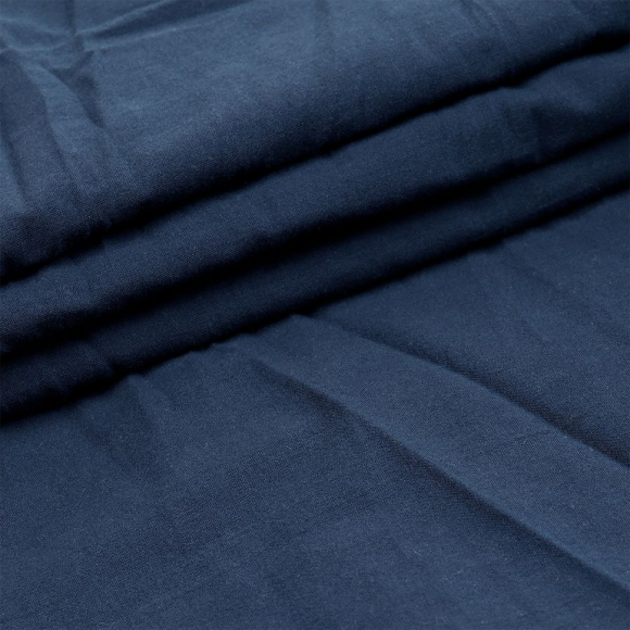 Ткань Хлопок крэш 90 г/м? 100% хлопок шир.150 см арт.TBY.Caw.16 цв.т.синий уп.5м