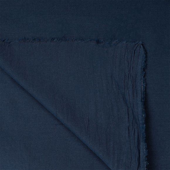 Ткань Хлопок крэш 90 г/м? 100% хлопок шир.150 см арт.TBY.Caw.16 цв.т.синий уп.5м