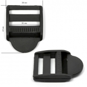 Пряжка трёхщелевая 30мм черный уп.500шт Пряжка трёхщелевая 30мм черный уп.500шт