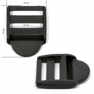 Пряжка трёхщелевая 30мм черный уп.500шт Пряжка трёхщелевая 30мм черный уп.500шт