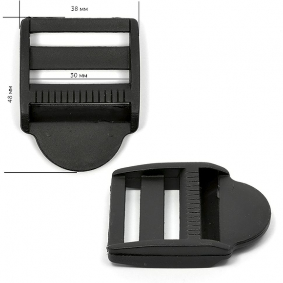 Пряжка трёхщелевая 30мм черный уп.500шт Пряжка трёхщелевая 30мм черный уп.500шт