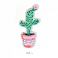 Термоаппликации арт.TBY.2240 Кактус 8х4см, уп.10 шт.