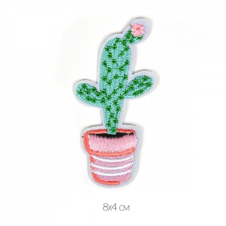 Термоаппликации арт.TBY.2240 Кактус 8х4см, уп.10 шт.
