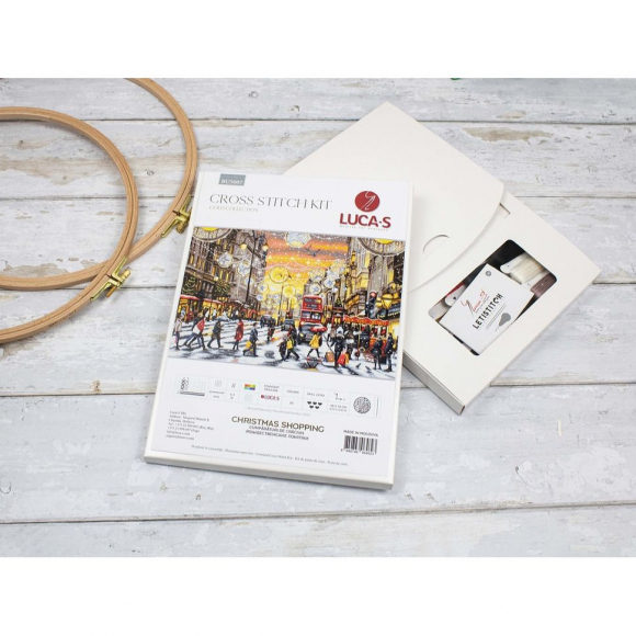 Набор для вышивания LUCA-S арт. BU5007 GOLD - Рождественские покупки 62х46 см