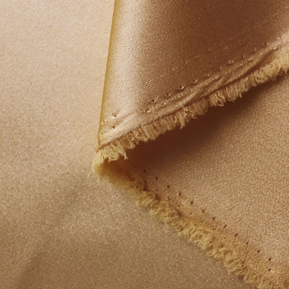 Ткань креп сатин 130 г/м? 100% полиэстер шир.115 см арт.Р.14899.05 цв.05 золотой уп.25м