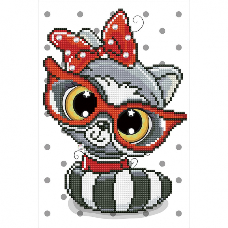 Кристальная мозаика на холсте ФРЕЯ арт.ALV-92 Енотик 30х20 см