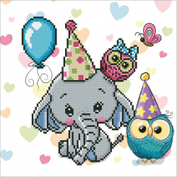 Кристальная мозаика на холсте ФРЕЯ арт.ALV-102 Вечеринка 30х30 см