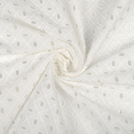 Ткань шитье TBY-8050-01 100г/м? 100% хлопок  шир.150(138)см  цв.белый