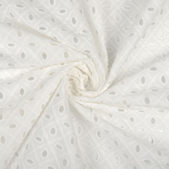 Ткань шитье TBY-8050-01 100г/м? 100% хлопок  шир.150(138)см  цв.белый