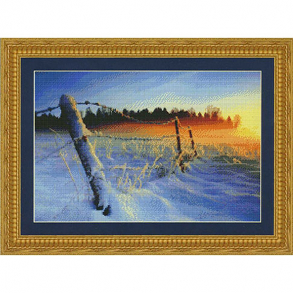 Набор для вышивания KUSTOM KRAFTS арт.98777 Зимний закат 40,9х27,8 см