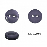 Пуговицы пластик арт.TBY.382.12.PGR цв.серый перламутр, 20L-12,5мм, 2 прокола, 200шт