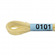 Нитки для вышивания Gamma мулине (3173-6115) 100% хлопок 24 x 8 м цв.0101 бл.желтый