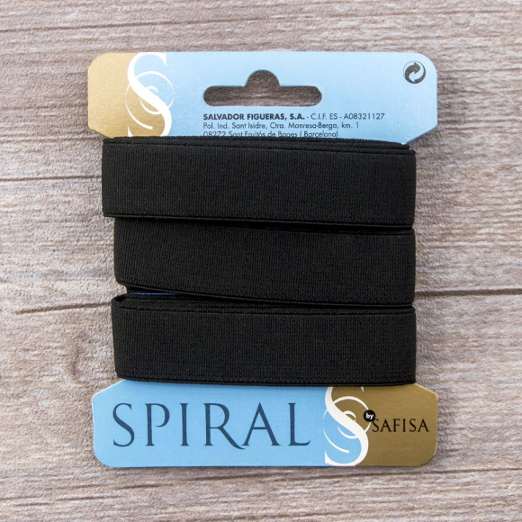 32110_Резинка на блистере SAFISA 20 мм, 1,5 м, цвет 01, черный