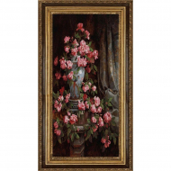 Рисунок на ткани (Бисер) КОНЁК арт. 8479 Китайская роза 25х45 см Рисунок на ткани (Бисер) КОНЁК арт. 8479 Китайская роза 25х45 см