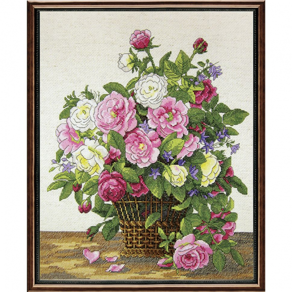 Набор для вышивания DESIGN WORKS арт.7007 Розы 30,5х35,5 см
