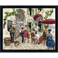 Набор для вышивания DESIGN WORKS арт.2854 Танец в кафе 25,4 x 35,5 см