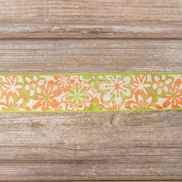 Лента органза с напечатанным рисунком SAFISA, 40 мм, 15 м, цвет 04