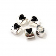 Бусины металлические с эмалью арт.PN-F55 8х8мм, in ? 5мм