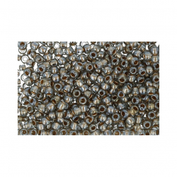 Бисер Япония "TOHO" 11/0  круглый 4  2.2 мм 5 х 5 г №0993 св. серый с золотым центром