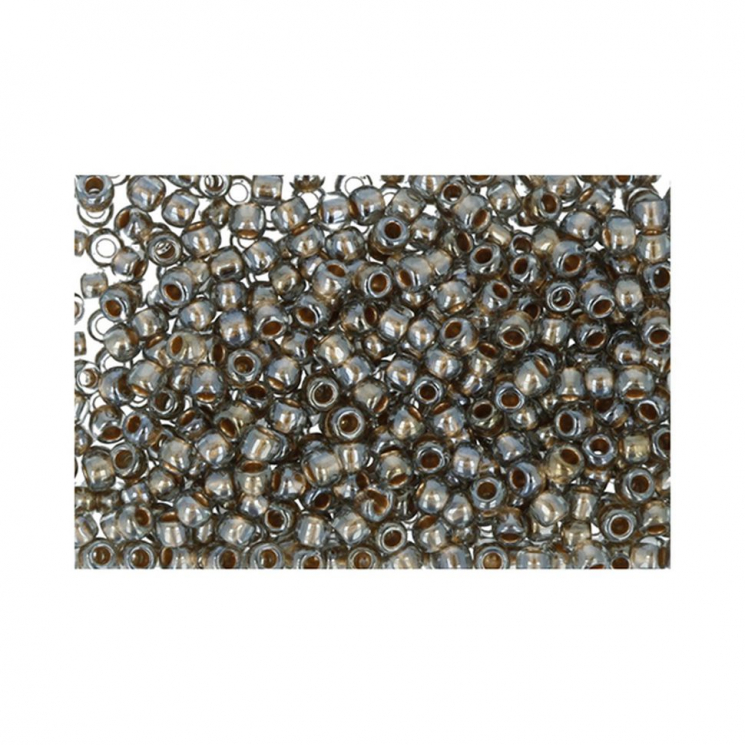 Бисер Япония "TOHO" 11/0  круглый 4  2.2 мм 5 х 5 г №0993 св. серый с золотым центром