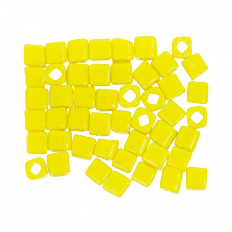 Бисер Япония "TOHO" CUBE №2  4 мм 5 х 5 г №0042 лимонный