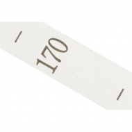 Размерники полиэстер 170 белый 10х25 мм ТВ в рул. 800 шт (20м)