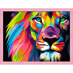 Набор для изготовления картин АЛМАЗНАЯ ЖИВОПИСЬ арт.АЖ.4006 Красочный лев