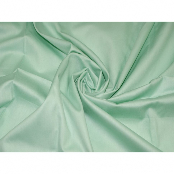 Ткань сатин гл/крашеный, 120 г/м?, 100% хлопок, шир.220см, цв.13-6009  мятный зефир рул.60м