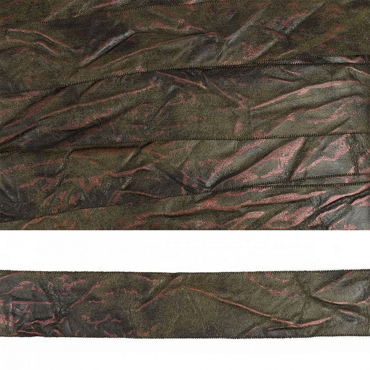Тесьма арт.ТВД-108690 C шир.31мм цв.т.зеленый уп.13,71м