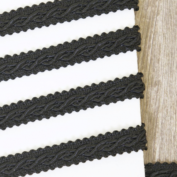 Тесьма PEGA тип интерьерная, цвет черный, 10 мм