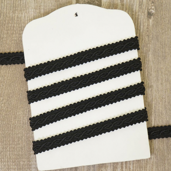 Тесьма PEGA тип интерьерная, цвет черный, 10 мм