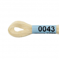 Нитки для вышивания Gamma мулине (0001-0206) 100% хлопок 24 x 8 м цв.0043 бл.желтый