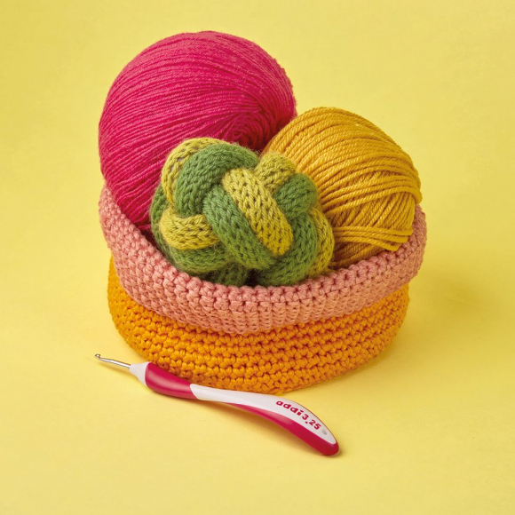 55670_Крючок, вязальный с эргономичной пластиковой ручкой addiSwing №7, 16 см