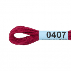 Нитки для вышивания Gamma мулине (0207-0819) 100% хлопок 24 x 8 м цв.0407 бордовый