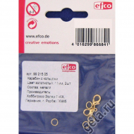 18857_Карабин с кольцами металлический, золотистый, 11 мм