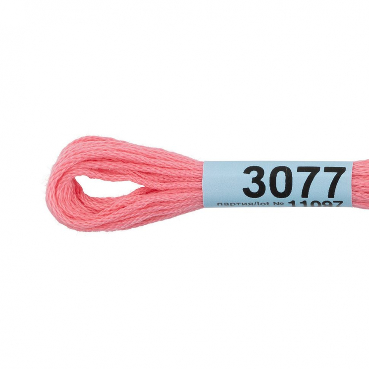 Нитки для вышивания Gamma мулине (3071-3172) 100% хлопок 24 x 8 м цв.3077 розовый