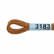 Нитки для вышивания Gamma мулине (3173-6115) 100% хлопок 24 x 8 м цв.3183 т.т.горчичный